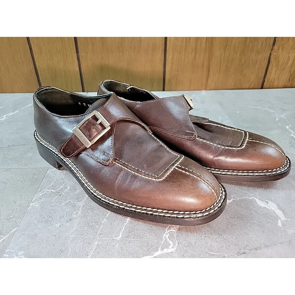 Donald J Pliner Kenzie Monk‎ Strap Buckle Mens Size 8 M I20